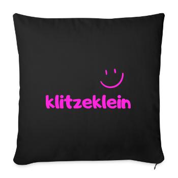 Tiny for baby, newborn, boy, girl - Sofa pillowcase 17,3'' x 17,3'' (45 x 45 cm) - black - Front