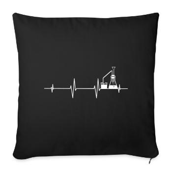 Chemistry. - Sofa pillowcase 17,3'' x 17,3'' (45 x 45 cm) - black - Front
