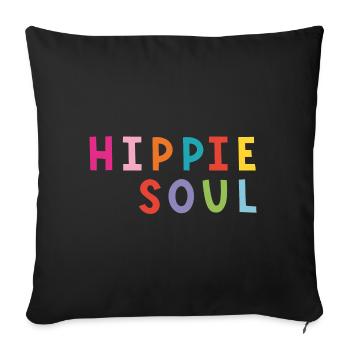Shirt Hippiesoul - Sofakissenbezug 45 x 45 cm - Schwarz - Vorne
