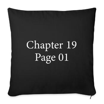 Chapter 19 Page 1 | 19th Birthday 19th Birthday Gift - Sofa pillowcase 17,3'' x 17,3'' (45 x 45 cm) - black - Front