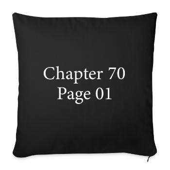 Chapter 70 Page 1 | 70th Anniversary 70th Anniversary Gift - Sofa pillowcase 17,3'' x 17,3'' (45 x 45 cm) - black - Front