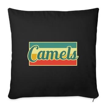 camel - Sofa pillowcase 17,3'' x 17,3'' (45 x 45 cm) - black - Front