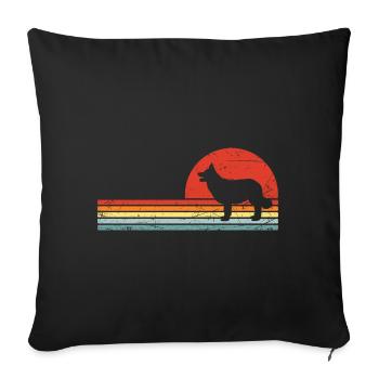 Border Collie - Housse de coussin décorative 45 x 45 cm - noir - Devant