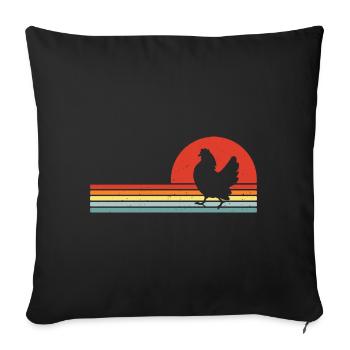 Chicken Farmer Chickens Chicken Coop Farmers Gift - Sofa pillowcase 17,3'' x 17,3'' (45 x 45 cm) - black - Front