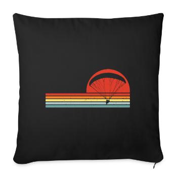 Conception de base-saut pour parachutistes et base - Housse de coussin décorative 45 x 45 cm - noir - Devant