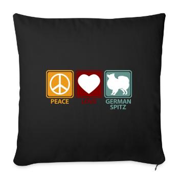 German German Spitz Spitz Dog Saying Funny - Sofa pillowcase 17,3'' x 17,3'' (45 x 45 cm) - black - Front