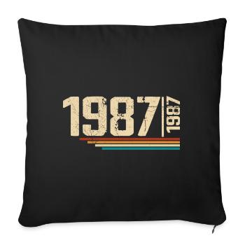 Vintage Anniversary 1987 Birthday Party 1987 - Sofa pillowcase 17,3'' x 17,3'' (45 x 45 cm) - black - Front