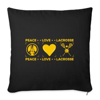 Lacrosse - Housse de coussin décorative 45 x 45 cm - noir - Devant