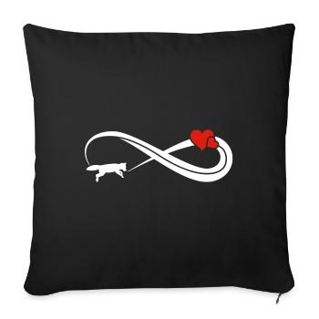 Infinite Fox Infinity Sign - Sofa pillowcase 17,3'' x 17,3'' (45 x 45 cm) - black - Front