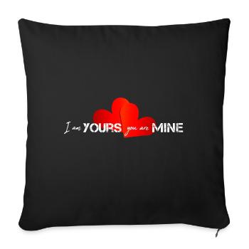 Valentine Happy Valentine - Sofakissenbezug 45 x 45 cm - Schwarz - Vorne
