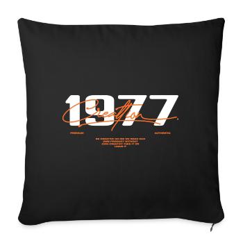 1977 Vintage Retro 1977 Birthday Gift 1977 - Sofa pillowcase 17,3'' x 17,3'' (45 x 45 cm) - black - Front