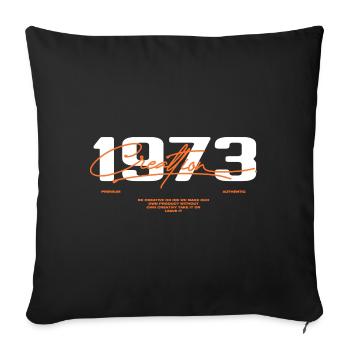 1973 Vintage Retro 1973 Birthday Gift 1973 - Sofa pillowcase 17,3'' x 17,3'' (45 x 45 cm) - black - Front