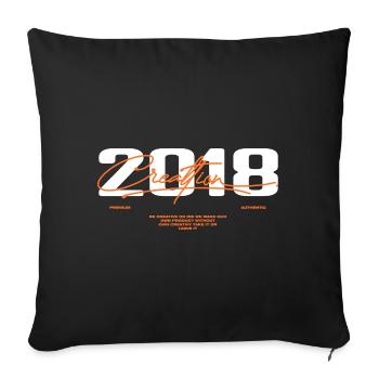 2018 Vintage Retro 2018 Birthday Gift 2018 - Sofa pillowcase 17,3'' x 17,3'' (45 x 45 cm) - black - Front