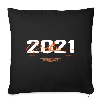 2021 Vintage Retro 2021 Birthday Gift 2021 - Sofa pillowcase 17,3'' x 17,3'' (45 x 45 cm) - black - Front
