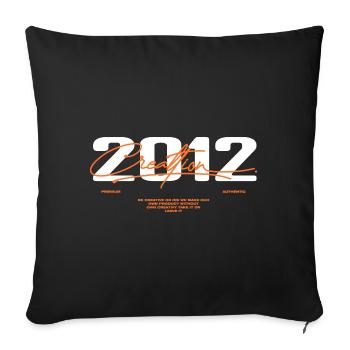 2012 Vintage Retro 2012 Geburtstagsgeschenk 2012 - Sofakissenbezug 45 x 45 cm - Schwarz - Vorne
