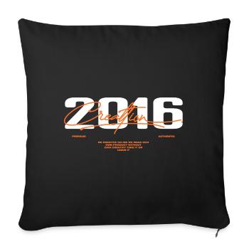 2016 Vintage Retro 2016 Birthday Gift 2016 - Sofa pillowcase 17,3'' x 17,3'' (45 x 45 cm) - black - Front
