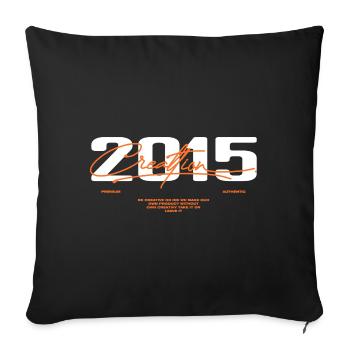 2015 Vintage Retro 2015 Birthday Gift 2015 - Sofa pillowcase 17,3'' x 17,3'' (45 x 45 cm) - black - Front