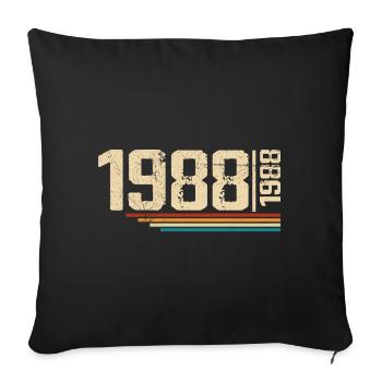 Vintage Anniversary 1988 Birthday Party 1988 - Sofa pillowcase 17,3'' x 17,3'' (45 x 45 cm) - black - Front