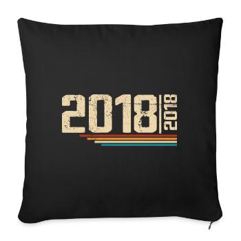 Vintage Anniversary 2018 Birthday Party 2018 - Sofa pillowcase 17,3'' x 17,3'' (45 x 45 cm) - black - Front