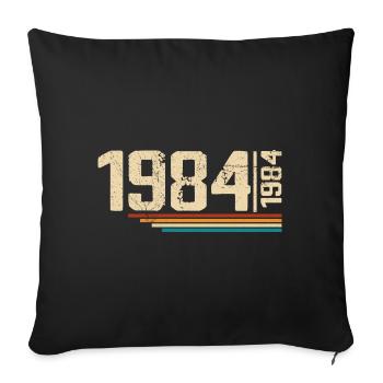 Vintage Anniversary 1984 Birthday Party 1984 - Sofa pillowcase 17,3'' x 17,3'' (45 x 45 cm) - black - Front