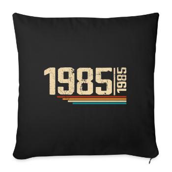 Millésime Anniversaire 1985 Fête Anniversaire 1985 - Housse de coussin décorative 45 x 45 cm - noir - Devant