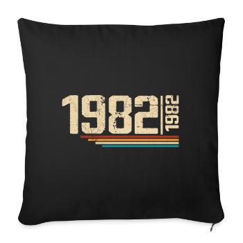 Vintage Anniversary 1982 Birthday Party 1982 - Sofa pillowcase 17,3'' x 17,3'' (45 x 45 cm) - black - Front