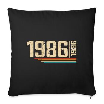 Vintage Anniversary 1986 Birthday Party 1986 - Sofa pillowcase 17,3'' x 17,3'' (45 x 45 cm) - black - Front