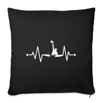 Water Polo Heartbeat - Sofa pillowcase 17,3'' x 17,3'' (45 x 45 cm) - black - Front