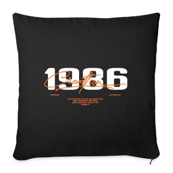 1986 Vintage Retro 1986 Birthday Gift 1986 - Sofa pillowcase 17,3'' x 17,3'' (45 x 45 cm) - black - Front