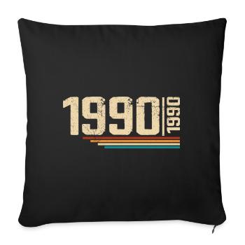 Vintage Anniversary 1990 Birthday Party 1990 - Sofa pillowcase 17,3'' x 17,3'' (45 x 45 cm) - black - Front