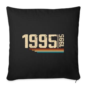 Millésime Anniversaire 1995 Fête Anniversaire 1995 - Housse de coussin décorative 45 x 45 cm - noir - Devant
