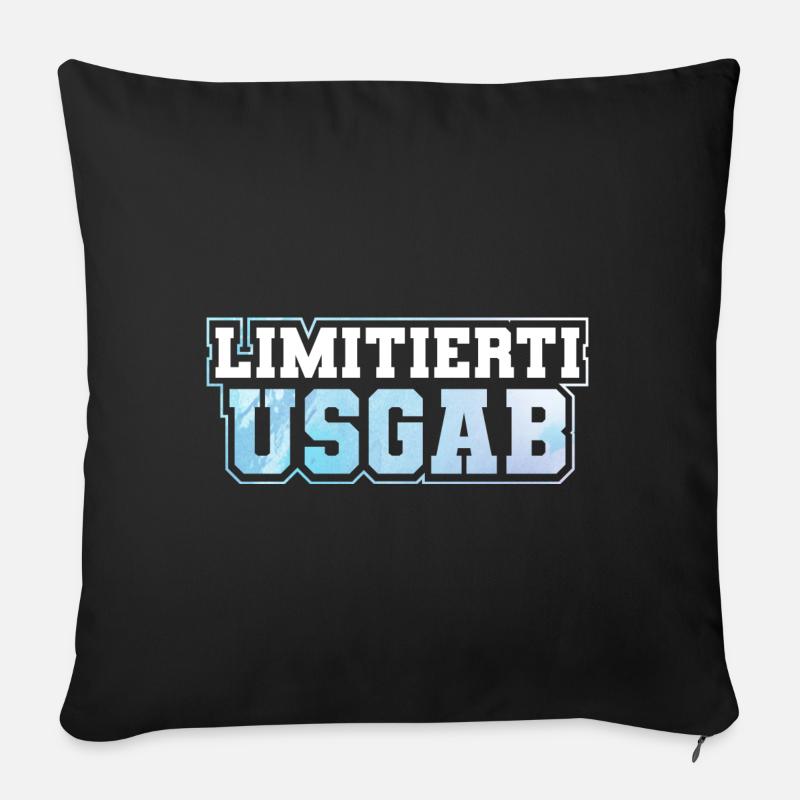 Limitierti Usgab Schweizerdeutsch Schweiz - Sofakissenbezug 45 x 45 cm - Schwarz