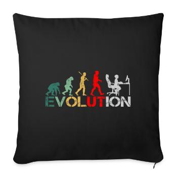 Computer Nerd Programmer Evolution funny - Sofa pillowcase 17,3'' x 17,3'' (45 x 45 cm) - black - Front