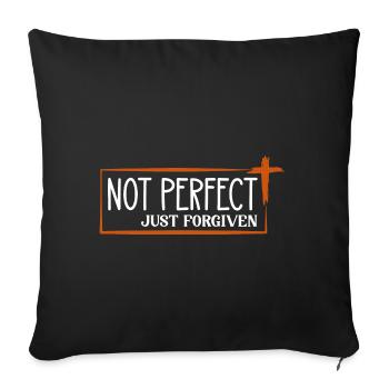 Messages from the Bible Just forgiven - Sofa pillowcase 17,3'' x 17,3'' (45 x 45 cm) - black - Front