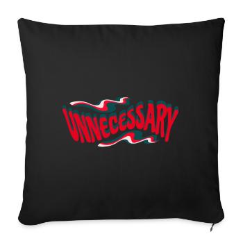 Retro Unnecessary Statement Text - Sofa pillowcase 17,3'' x 17,3'' (45 x 45 cm) - black - Front
