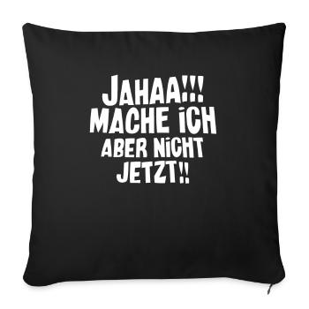 Lazy loafers gift phlegmatist bums - Sofa pillowcase 17,3'' x 17,3'' (45 x 45 cm) - black - Front