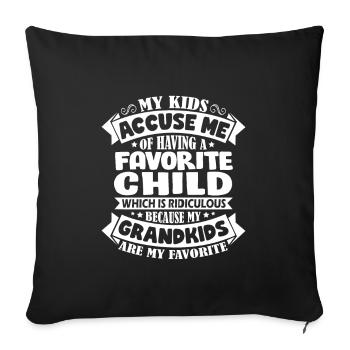 Grandprantes Gift Grandkids My Favorite Grandma - Sofa pillowcase 17,3'' x 17,3'' (45 x 45 cm) - black - Front