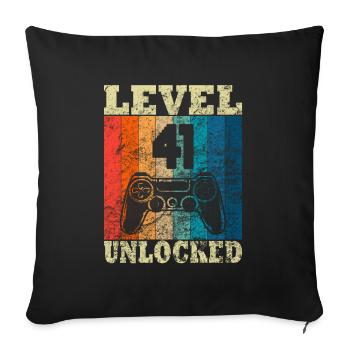 Joyeux anniversaire - 41e anniversaire pour les joueurs - Housse de coussin décorative 45 x 45 cm - noir - Devant