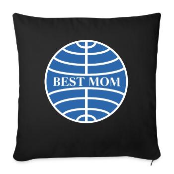 Meilleure maman - Housse de coussin décorative 45 x 45 cm - noir - Devant
