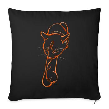 Sleeping cat - Sofakissenbezug 45 x 45 cm - Schwarz - Vorne