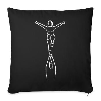 Cheerleader Sketch - Sofa pillowcase 17,3'' x 17,3'' (45 x 45 cm) - black - Front