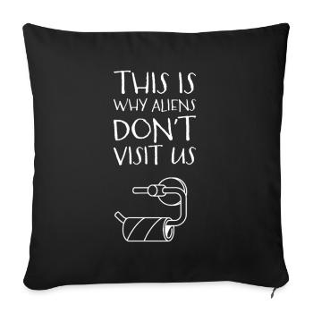 This is why they stay away - Sofa pillowcase 17,3'' x 17,3'' (45 x 45 cm) - black - Front