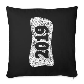 2019 - Sofa pillowcase 17,3'' x 17,3'' (45 x 45 cm) - black - Front