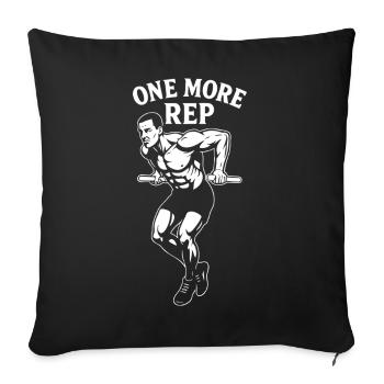 Calisthenics Gym Training One More Rep Fitness - Sofa pillowcase 17,3'' x 17,3'' (45 x 45 cm) - black - Front