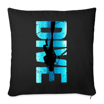 Diver Design Retro Dive Outfit Gift - Sofa pillowcase 17,3'' x 17,3'' (45 x 45 cm) - black - Front