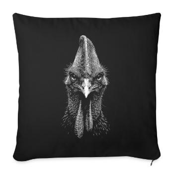 Cassowary - Sofa pillowcase 17,3'' x 17,3'' (45 x 45 cm) - black - Front