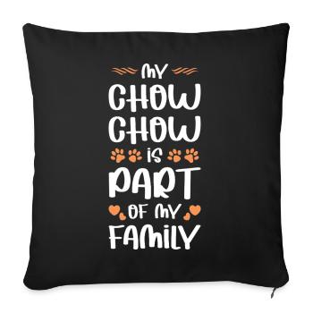 ChowChow Family Love - Sofa pillowcase 17,3'' x 17,3'' (45 x 45 cm) - black - Front