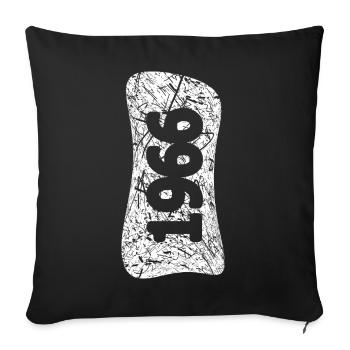 Wedding anniversary 1966 - Sofa pillowcase 17,3'' x 17,3'' (45 x 45 cm) - black - Front