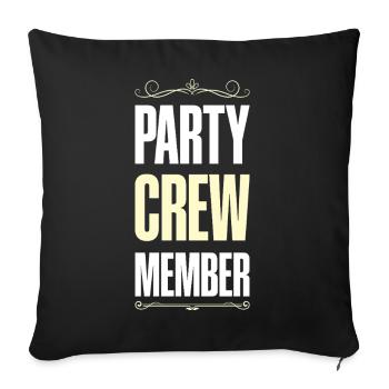 Équipe de fête - Housse de coussin décorative 45 x 45 cm - noir - Devant