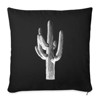 Desert Saguaro Silhouette Tee - Sofa pillowcase 17,3'' x 17,3'' (45 x 45 cm) - black - Front